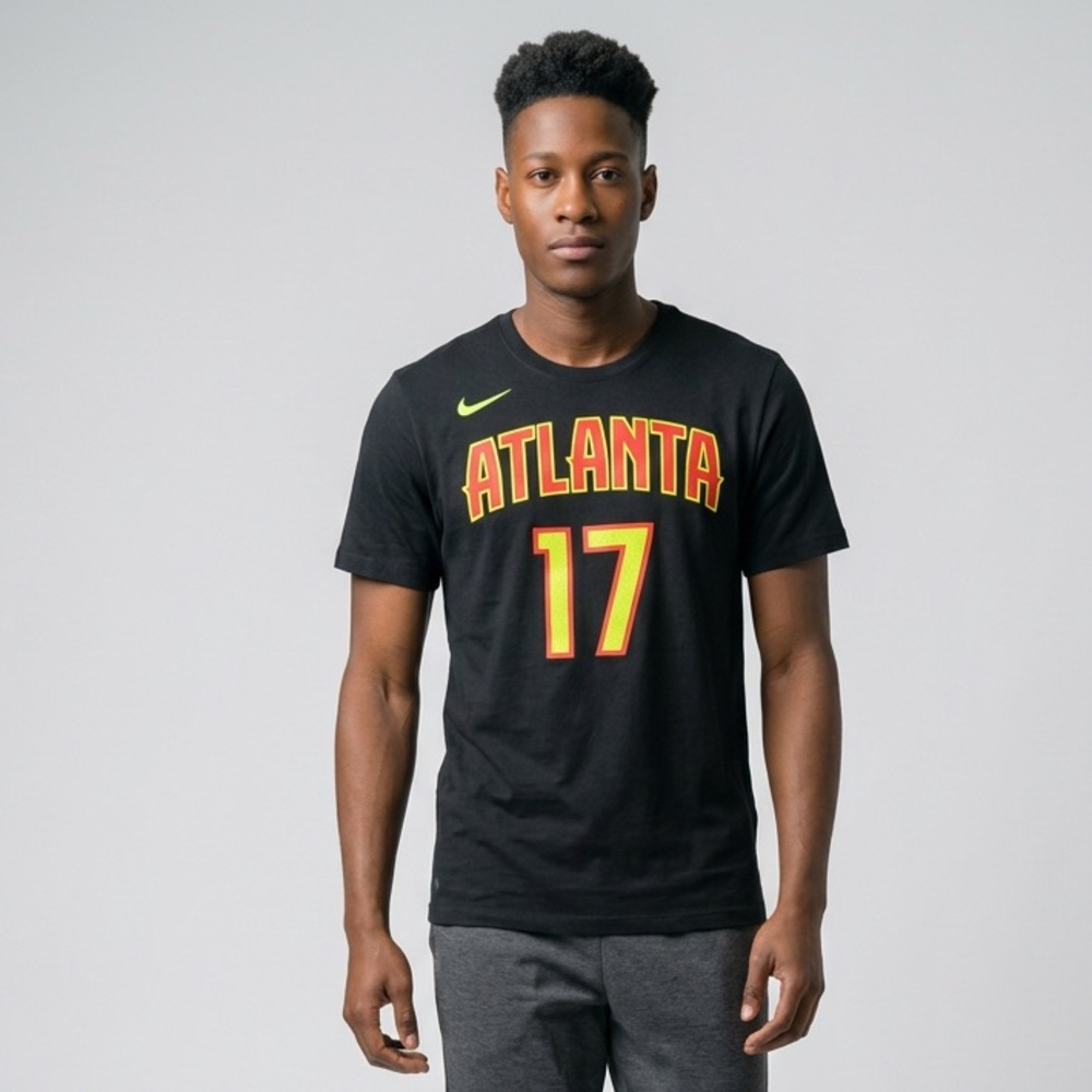 Nike Atlanta Hawks Black T-Shirt Men’s L Dennis Schroeder 17 SS Tee Large Shirt